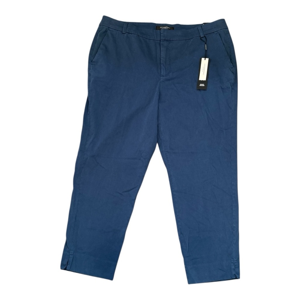 Liverpool Kelsey Trousers in Indigo Dusk Stretch Fabric Plus Size 20W